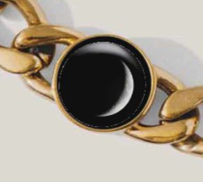 MG0090-Lunar Curb Link Bracelet : Stainless, Style: 1A