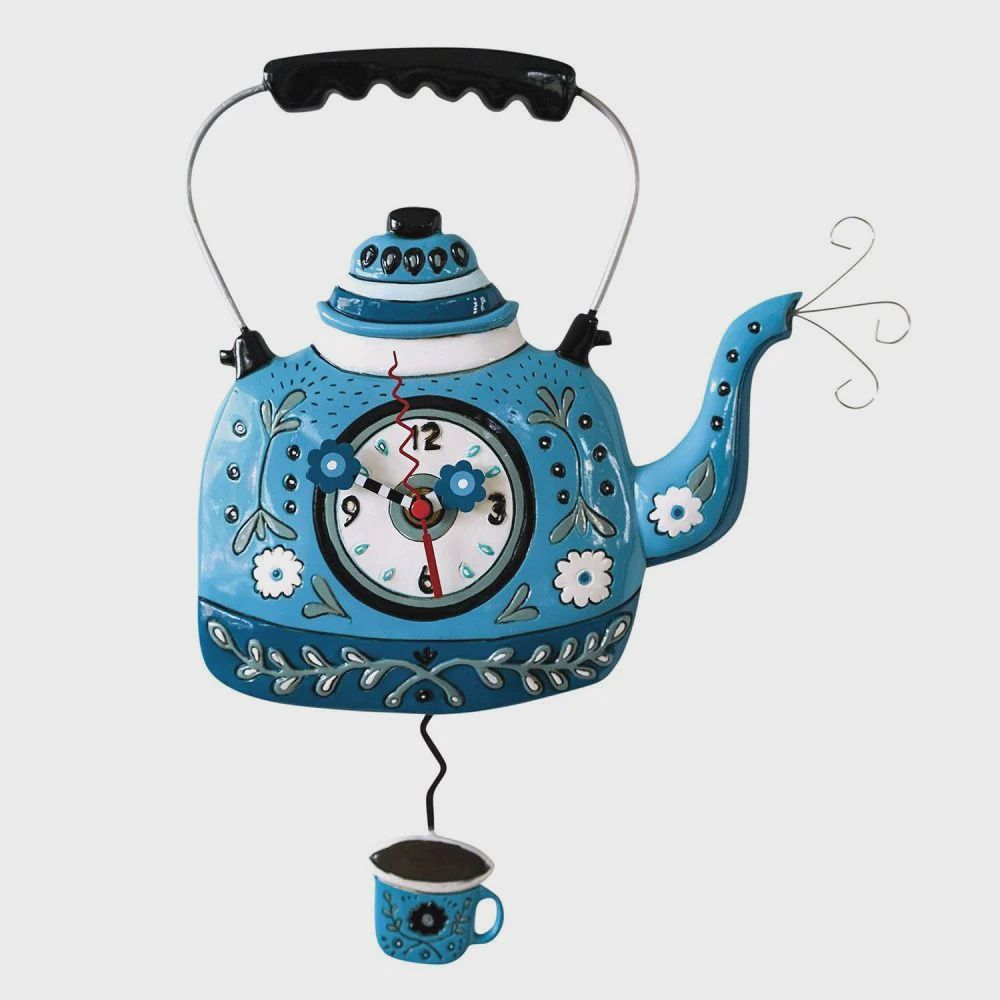 EP7553-ALLEN CLOCK : Blue Kettle