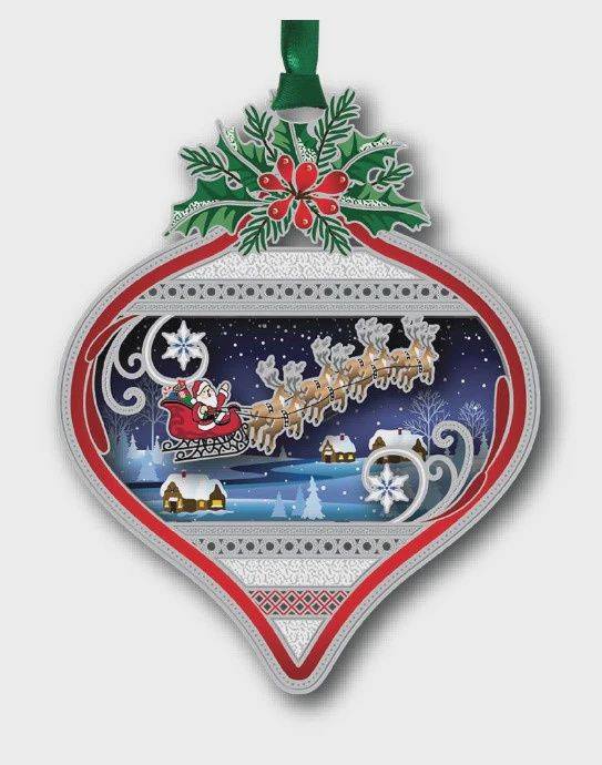 BD0020-Xmas Bulb : 3.2 x 2.35