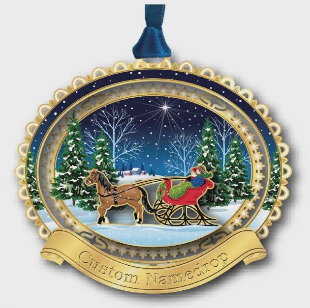 BD0001-Horse Sleigh : 2.5 x 2.75