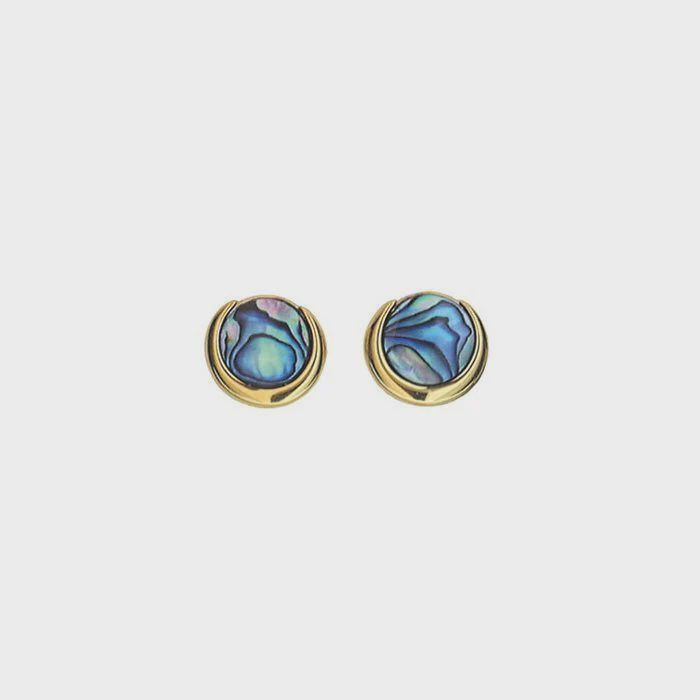 AX1227-Earrings : Moon Stud (GP)