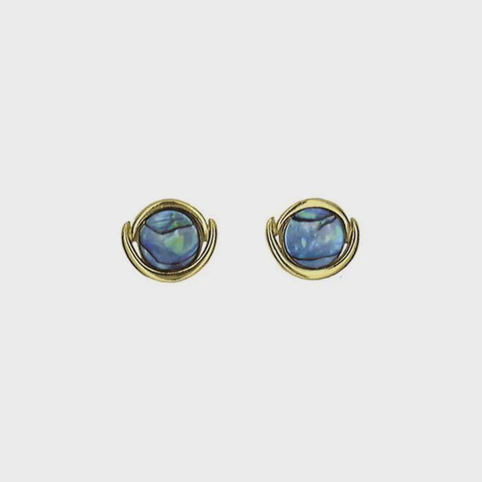 AX1244-Earrings : Cats Eye Stud (GP)