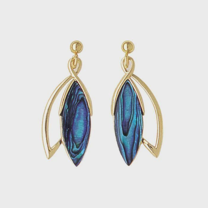 AX1228-Earrings : Laurel Leaf (GP)