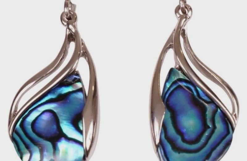AX0469-Earrings : Teardrop Wave (PP)