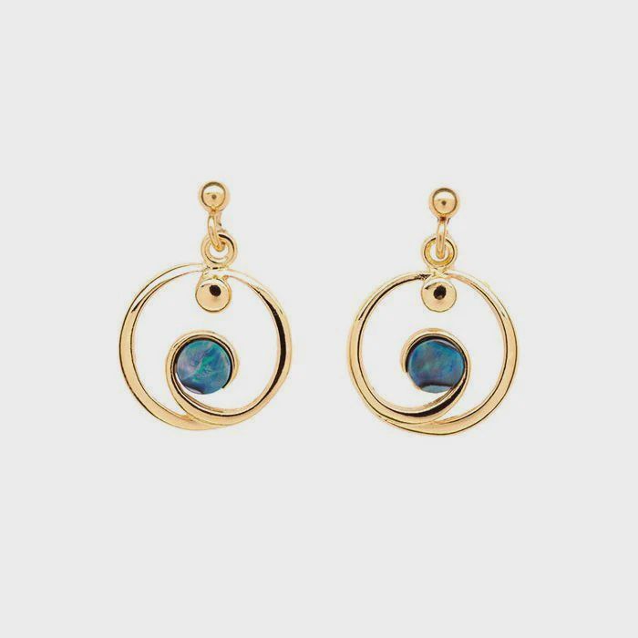 AX1238-Earrings : Circle Wave (GP)