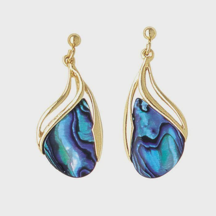 AX0476-Earrings : Teardrop Wave (GP)
