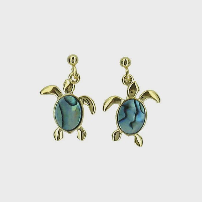 AX1222-Earrings : Turtle Drop (GP)