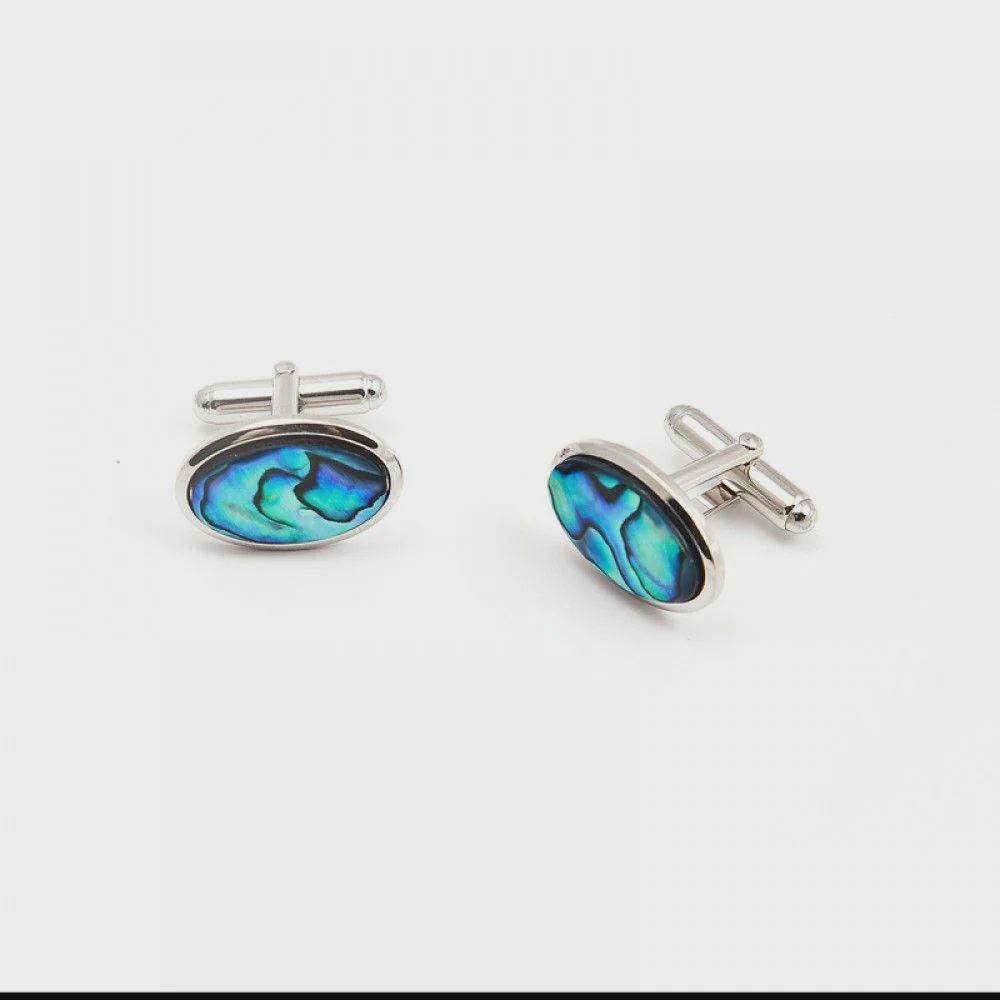 AX0858-Cuff Links : Oval (PP)
