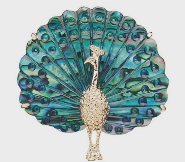 AX0817-Brooch : Peacock (PP)