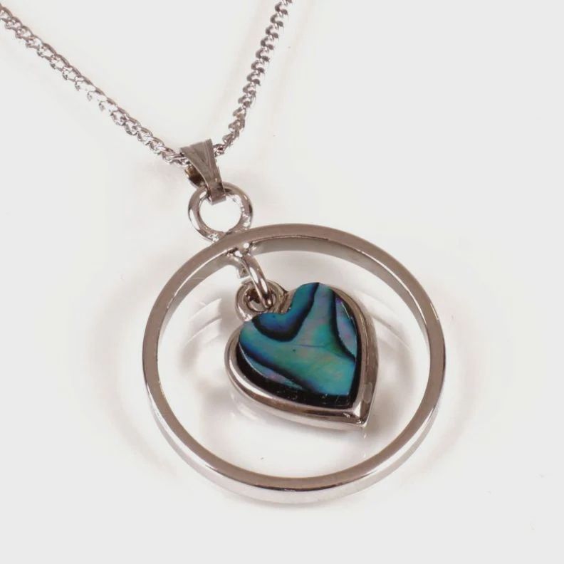 AX1166-Necklace : Heart Circle (PP)