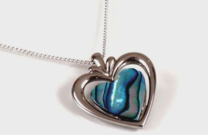 AX0672-Necklace : Double Heart (PP)