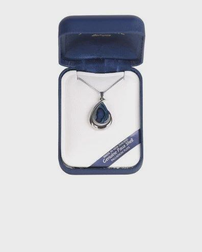 AX0913-Necklace : Double Teardrop (PP)
