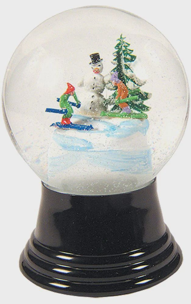 AT0307-Globe : Snowman on Skis - 5 in H