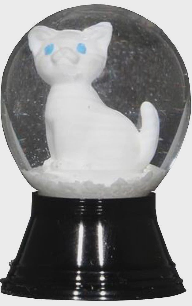 AT0252-Globe : White Cat -1.5 in H