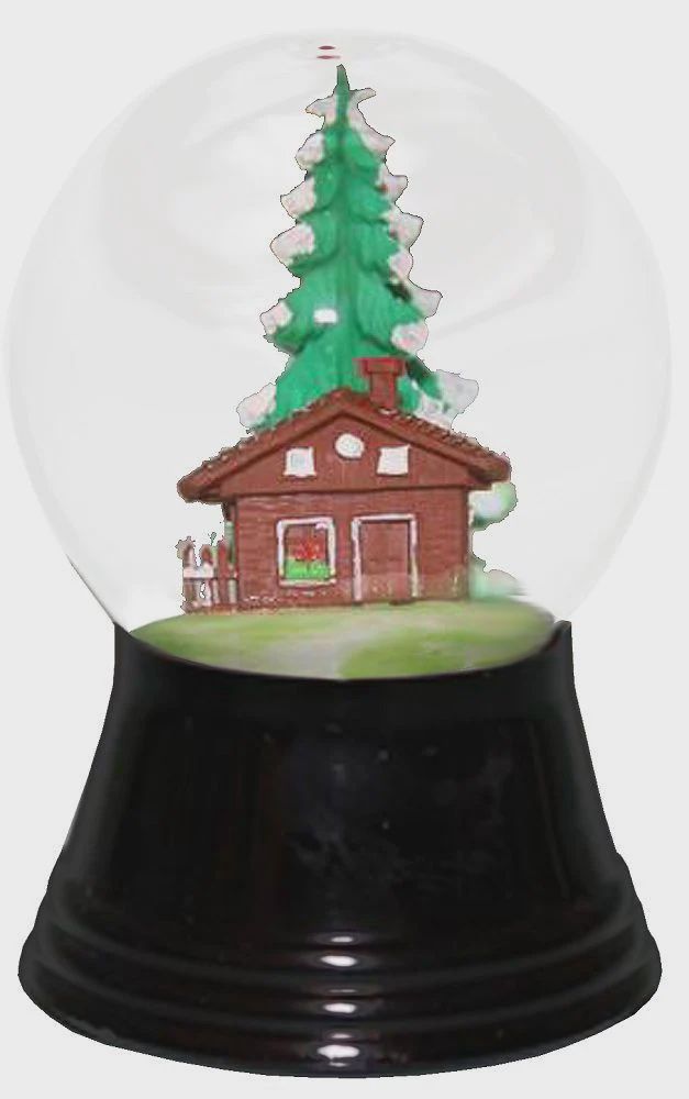 AT0279-Globe : Cabin in Woods - 2.5 in H