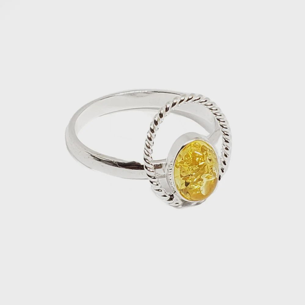 AM0108-Citrine Amber Ring