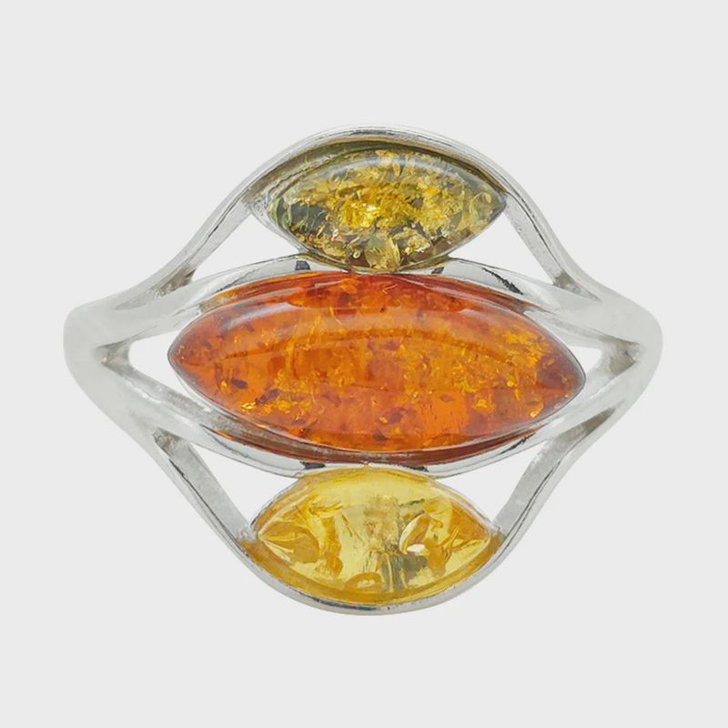 AM0272 - Multicolor Amber Ring