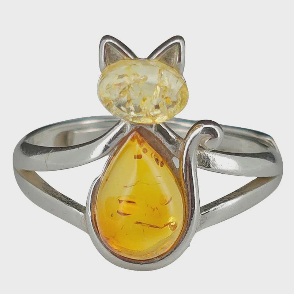 AM0277 - Multicolor Amber Ring