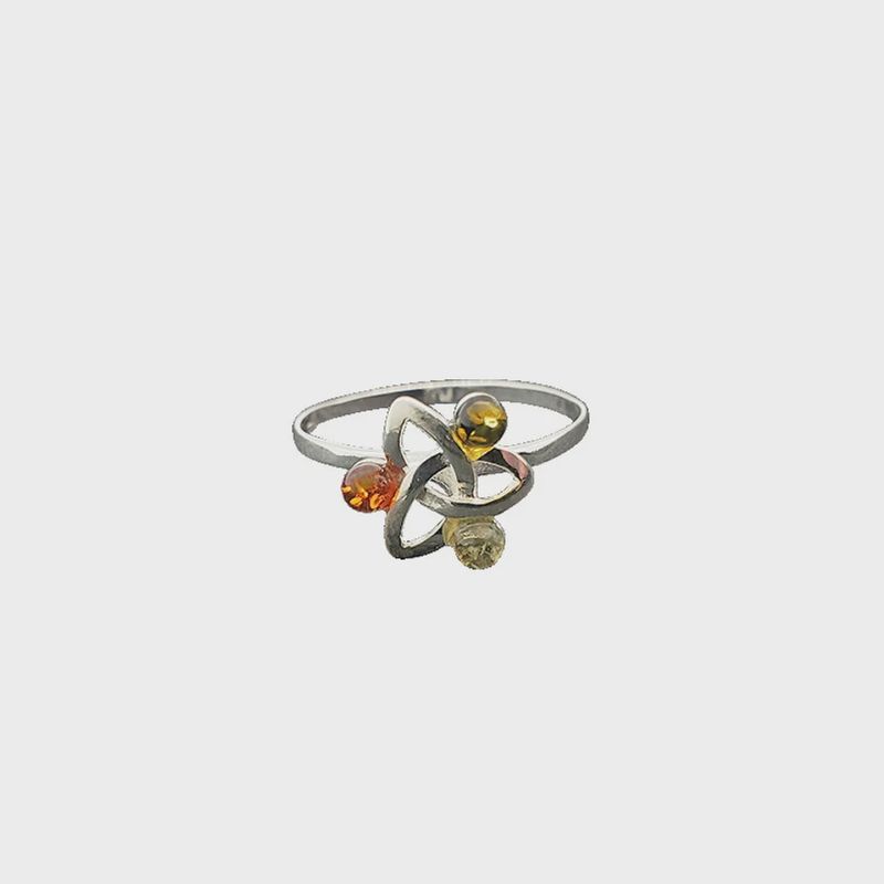 AM0273 - Multicolor Amber Ring