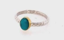 SS0114-DECEMBER BIRTHSTONE : Turquoise Ring
