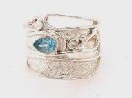 SS0149-SS Blue Topaz