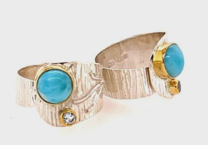 SS0323-Larimar &amp; BT Ring