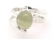 SS0252-Designer Ring : Prehnite