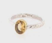 SS0113-NOVEMBER BIRTHSTONE : Citrine Ring