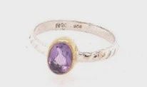 SS0104-FEBRUARY BIRTHSTONE : Amethyst Ring