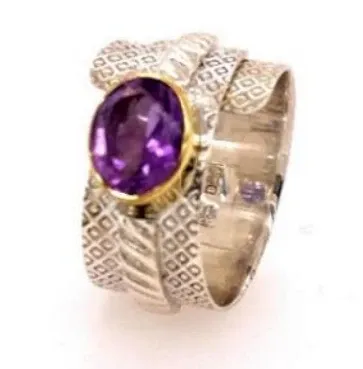 SS0161-Designer Ring : Amyethyst