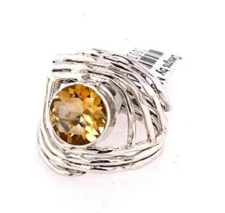 SS0221-Designer Ring : Citrine
