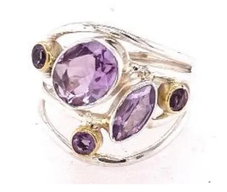 SS0224-Designer Ring : Amethyst