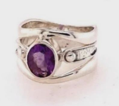 SS0173-Designer Ring : Amethyst