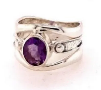 SS0173-Designer Ring : Amethyst
