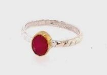 SS0109-JUL BIRTHSTONE : Ruby Ring