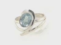 SS0386 - Blue Topaz Designer Ring