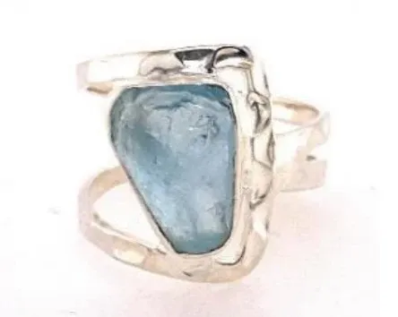 SS0157-Designer Ring : Blue Topaz