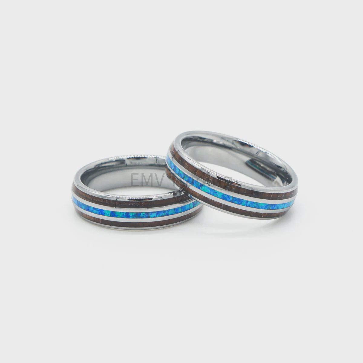 EM0304 - Blue Opal Koa : Tungsten Men