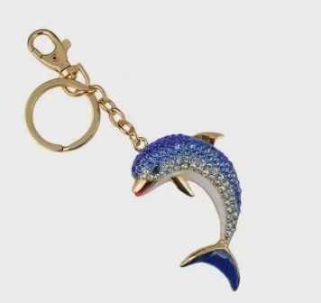 TS0068-Keychain : Blue Dolphin