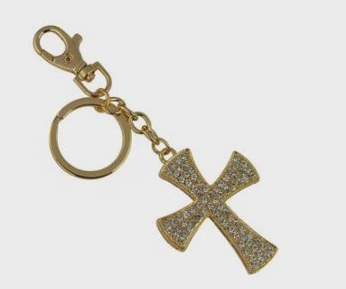 TS0074-Keychain : Gold Cross