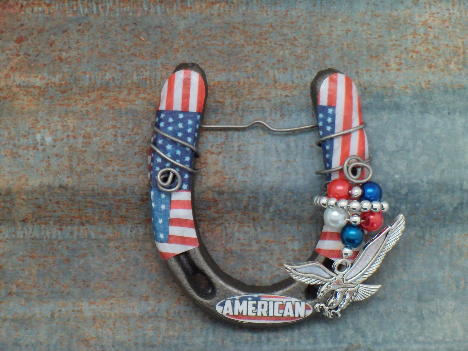 LH0012 - Little Lucky Western Horseshoe- Country or State Flag
