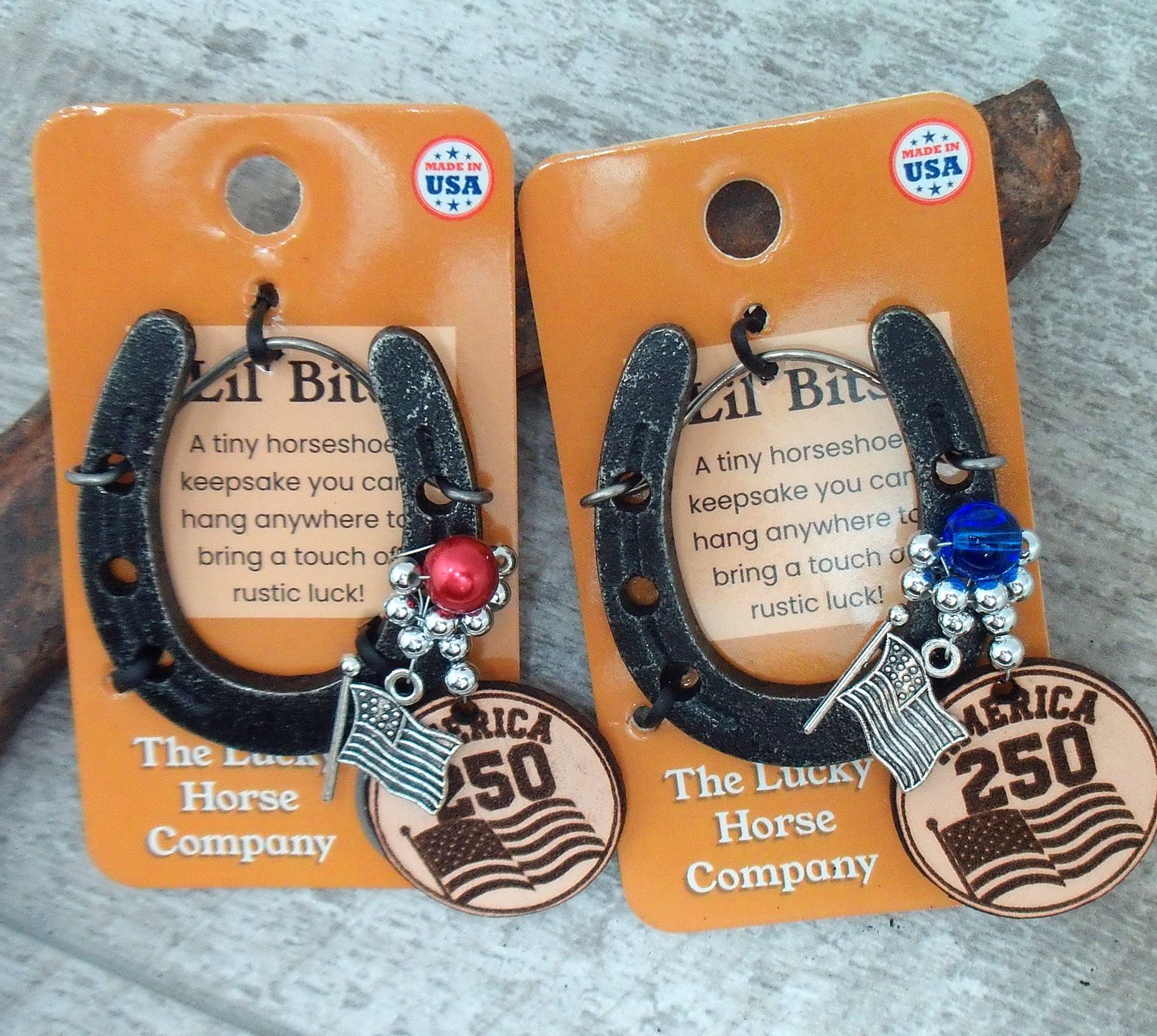 LH0006 - Equestrian Mini Lucky Horseshoe Ornaments- America 250! (12)