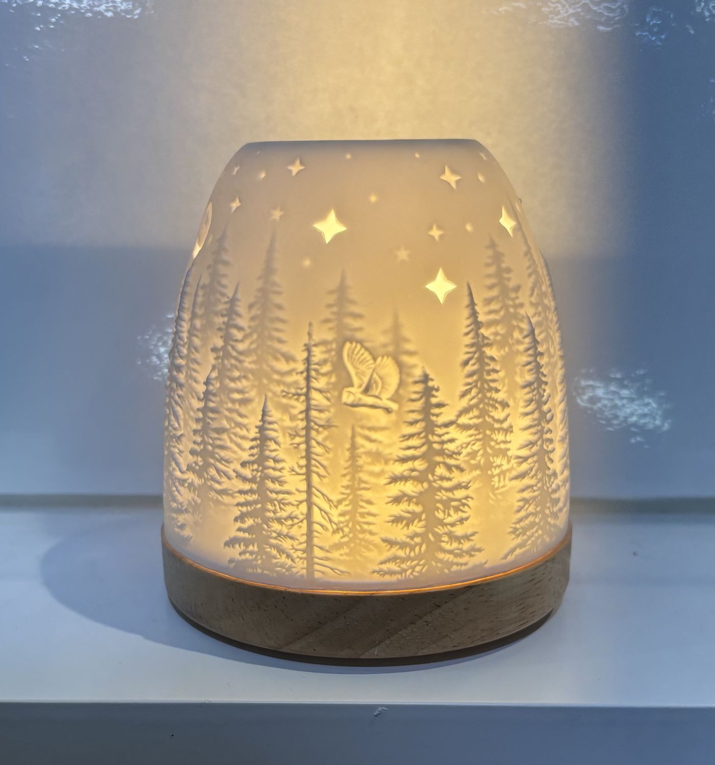HV0028 - Mini Tealight Igloo : Forest Owls