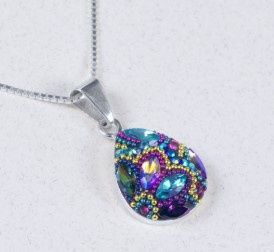 DM0479 - Teardrop Pendant : Purple