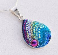 DM0493 - Wide Teardrop Pendant : Multicolor