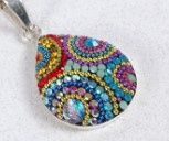 DM0495 - Wide Teardrop Pendant : Multicolor