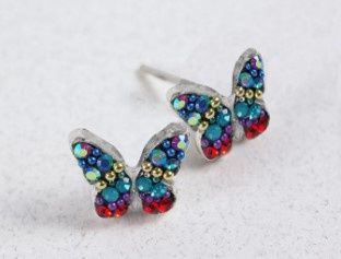 DM0471 - Butterfly Stud ERs : Multicolor