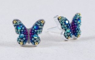 DM0472 - Butterfly Stud ERs : Purple