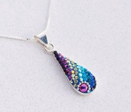 DM0480 - Long Teardrop Pendant : Multicolor