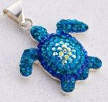 DM0498 - Turtle Pendant : Blue